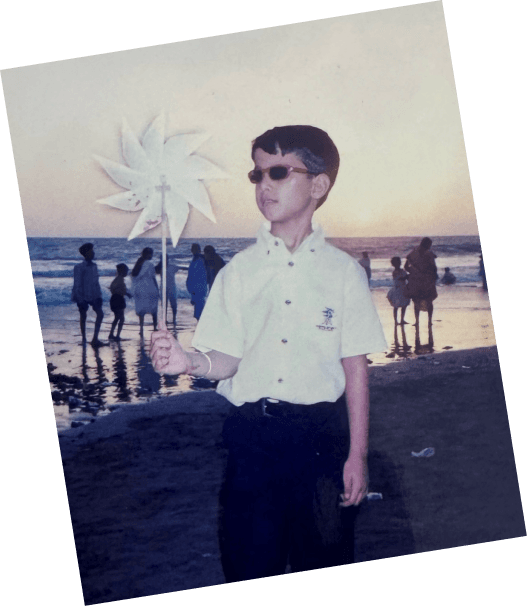 Sanjam, founder of Switchblade, as a child